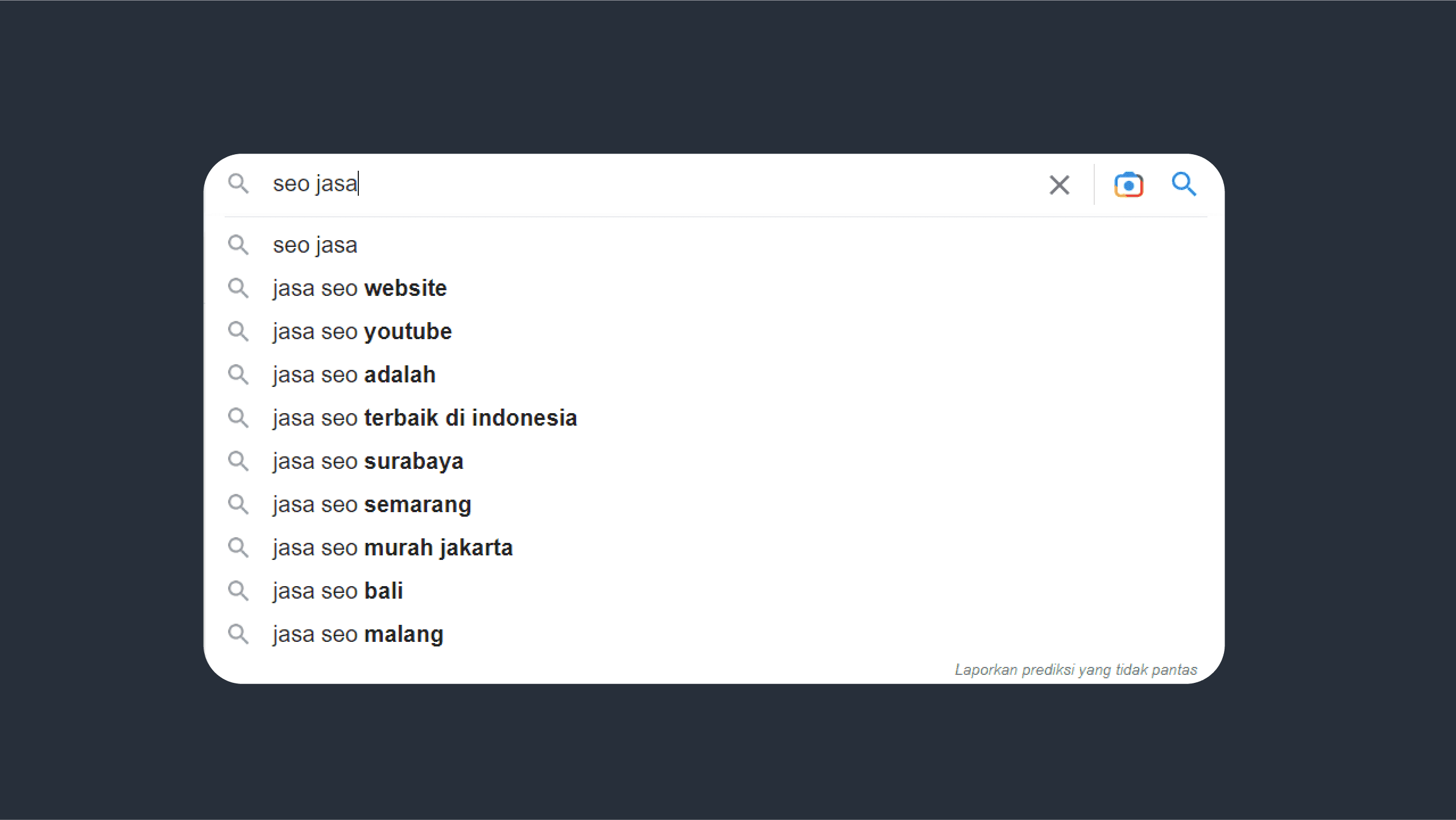 Figure 5: SERP Keyword suggestion. This is not the data we take as the keyword suggestion list.